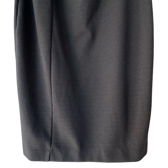 J CREW 365 | NWOT | BLACK PONTE KNIT RUCHED SLEEVELESS BODYCON DRESS | SIZE: 6 - Picture 6 of 10